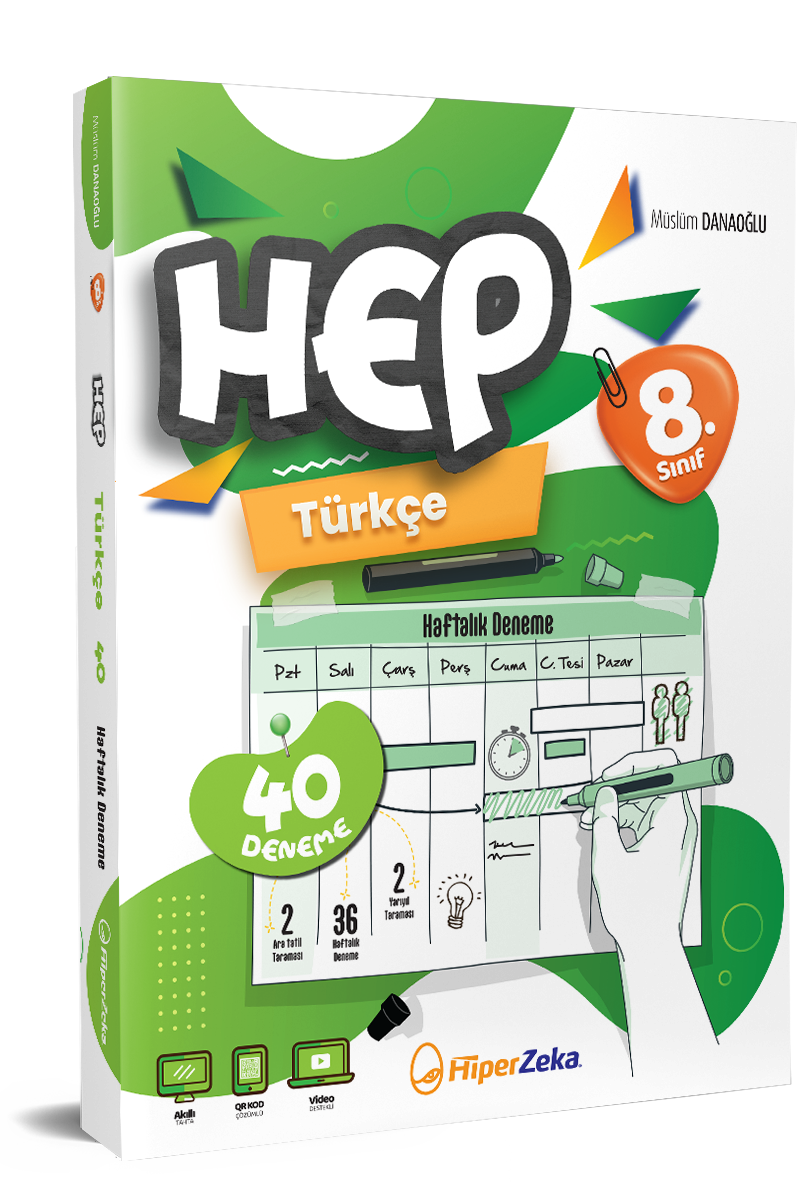 Hiper Zeka LGS 8. Sınıf Haftalık HEP Türkçe 40 Deneme
