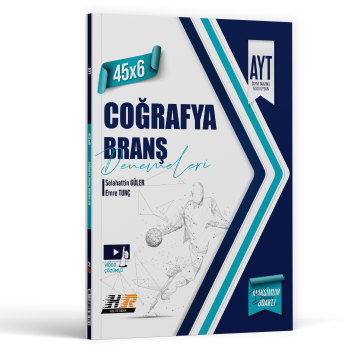 Hız ve Renk Yayınları AYT Coğrafya 45 x 6 Denemeleri