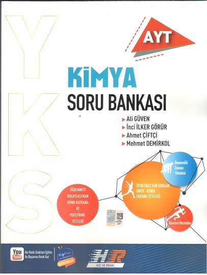 Hız Ve Renk Yayınları Ayt Kimya Soru Bankası