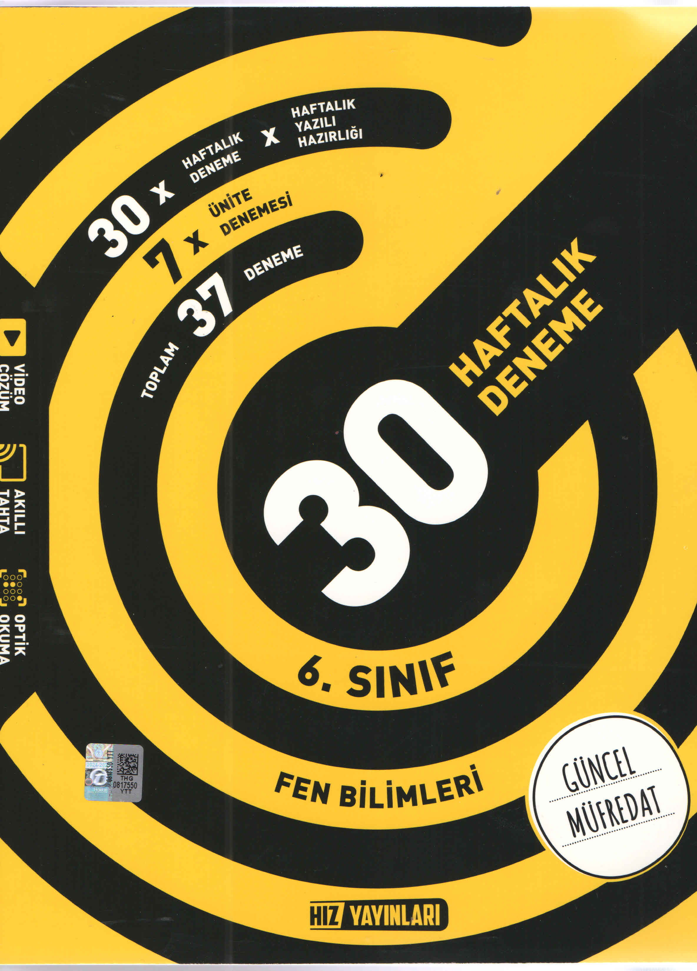 Hız Yayınları 6. Sınıf Fen Bilimleri Haftalık Deneme
