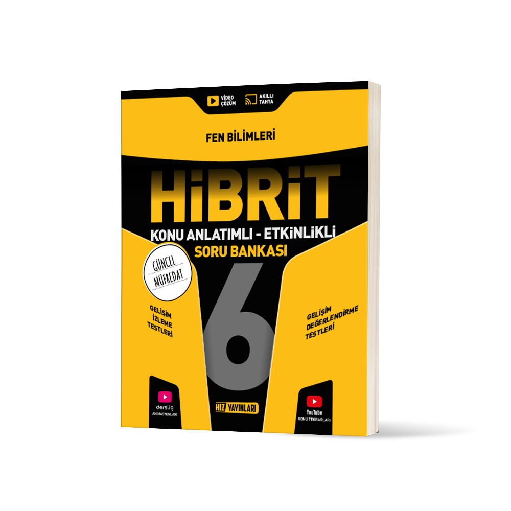 Hız Yayınları 6. Sınıf HİBRİT Fen Bilimleri Soru Bankası