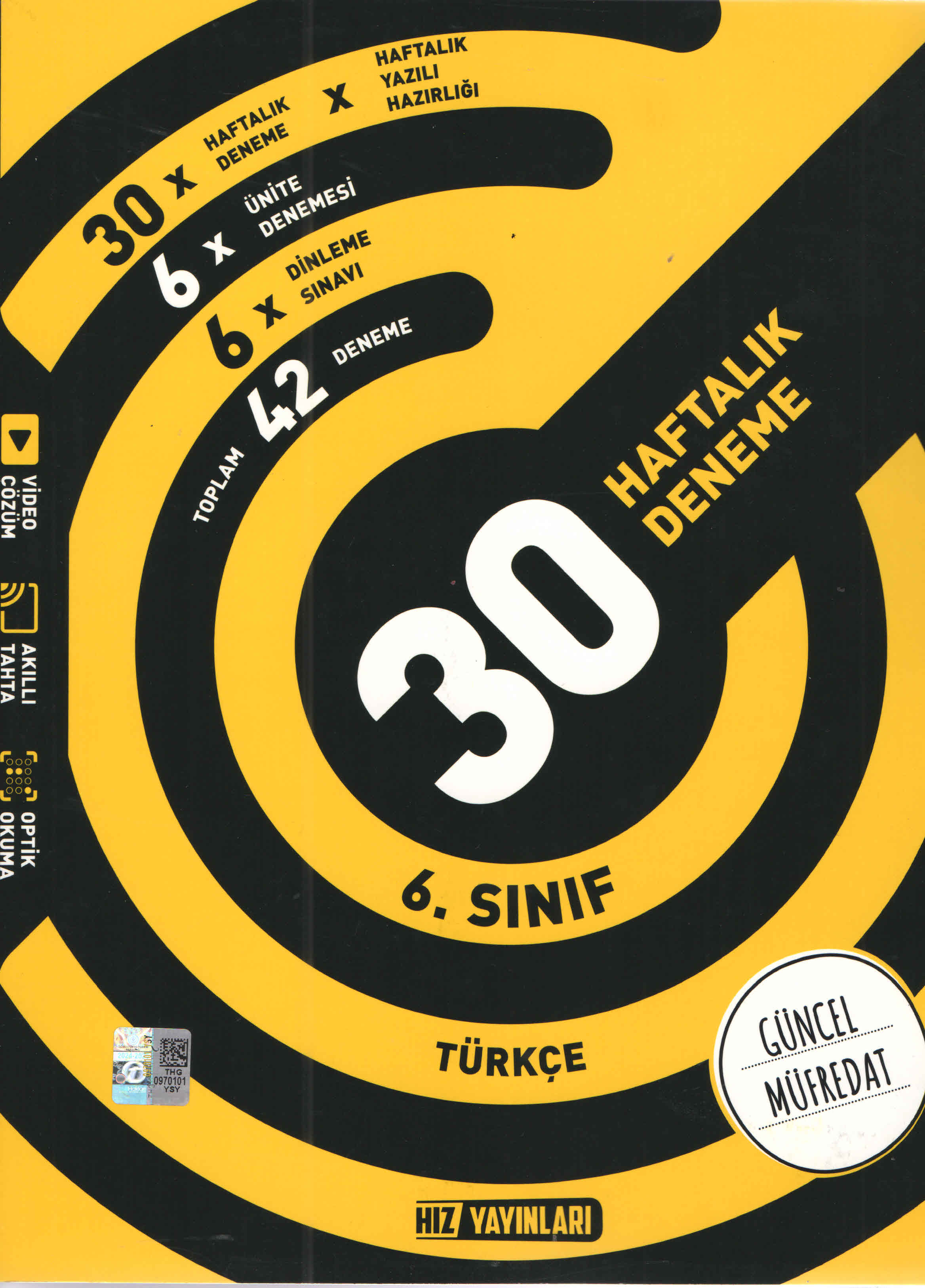 Hız Yayınları 6. Sınıf Türkçe Haftalık Deneme