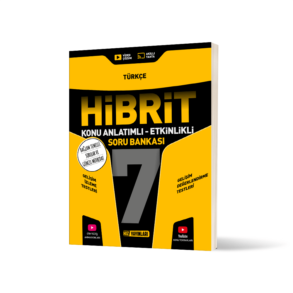 Hız Yayınları 7. Sınıf HİBRİT Türkçe Soru Bankası
