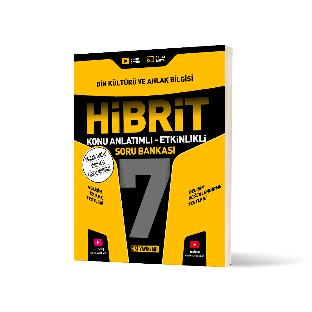 Hız Yayınları 7. Sınıf HİBRİT Din Kültürü ve Ahlak Bilgisi Soru Bankası