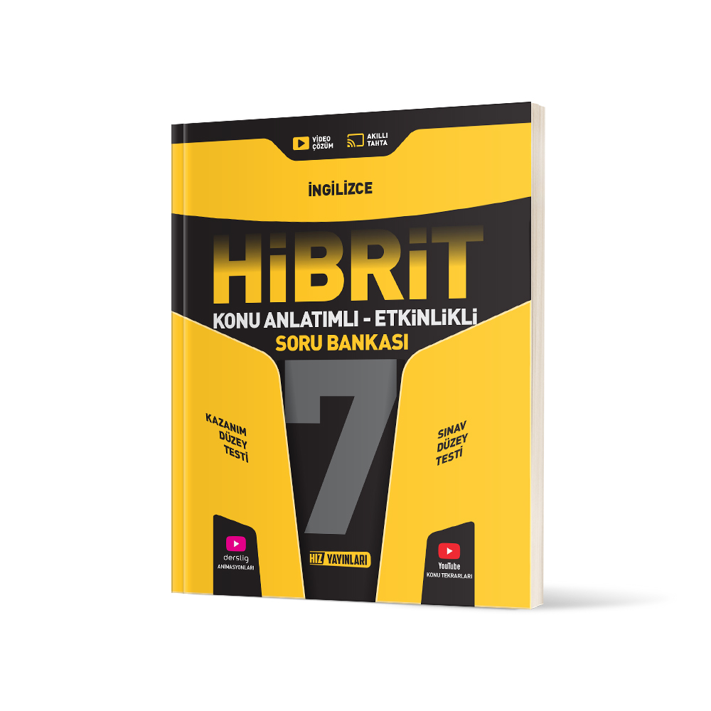 Hız Yayınları 7. Sınıf HİBRİT İngilizce Soru Bankası