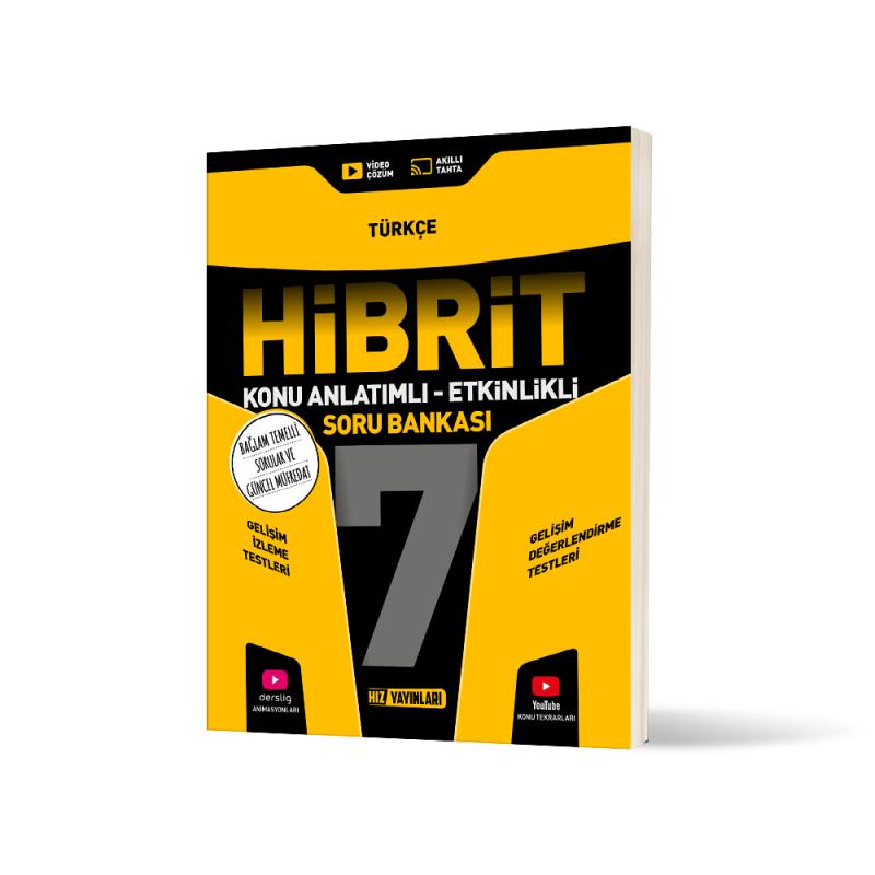 Hız Yayınları 7. Sınıf HİBRİT Türkçe Soru Bankası