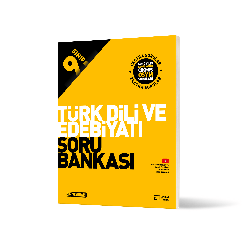 Hız Yayınları 9. Sınıf Türk Dili ve Edebiyatı Soru Bankası
