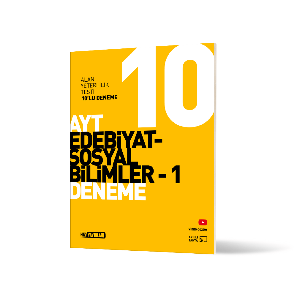 Hız Yayınları AYT Edebiyat- Sosyal Bilimler 1 10 Deneme