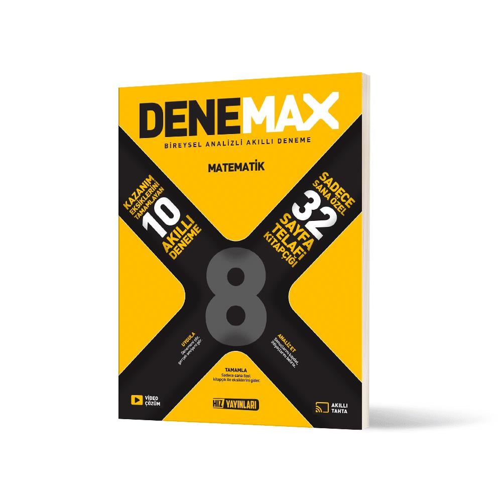 Hız Yayınları LGS 8. Sınıf Denemax  Matematik 10 Akıllı Deneme