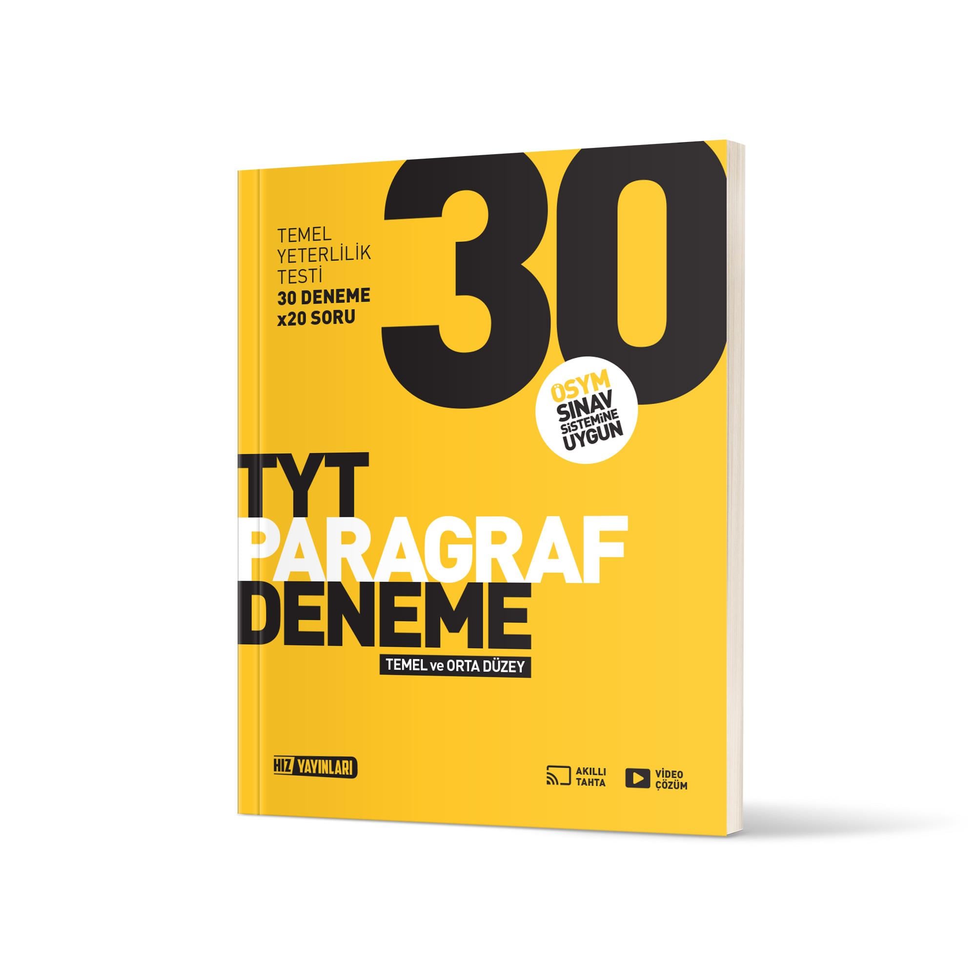 Hız Yayınları TYT Paragraf 30 Deneme