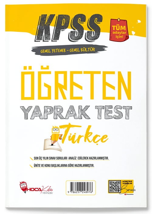 Hoca Kafası KPSS Türkçe Öğreten Yaprak Test
