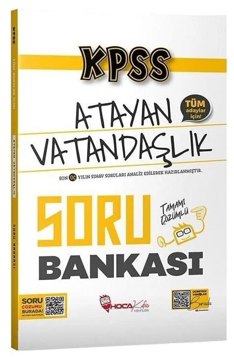 Hoca Kafası KPSS Vatandaşlık Atayan Soru Bankası Çözümlü