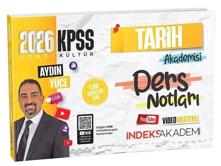 İndeks Akademi 2026 KPSS Tarih Akademisi Video Ders Notları - Aydın Yüce