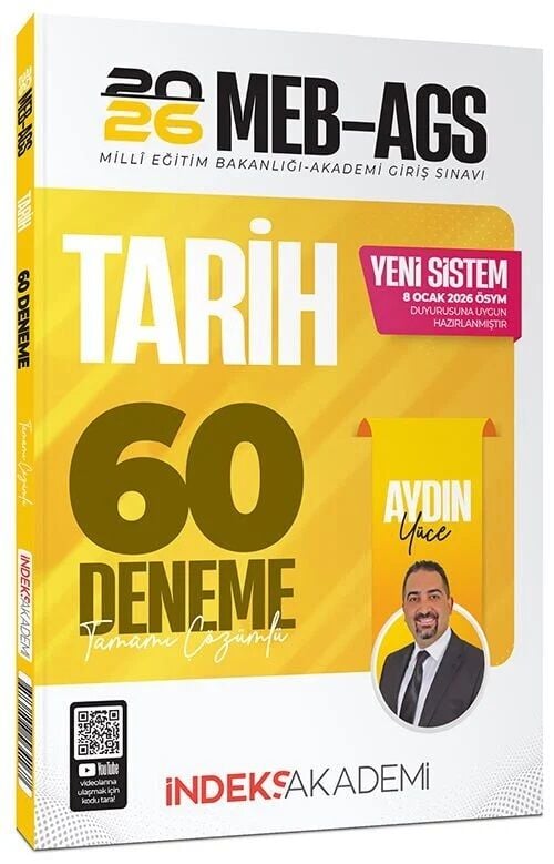 İndeks Akademi 2026 MEB-AGS Tarih 60 Deneme Çözümlü - Aydın Yüce