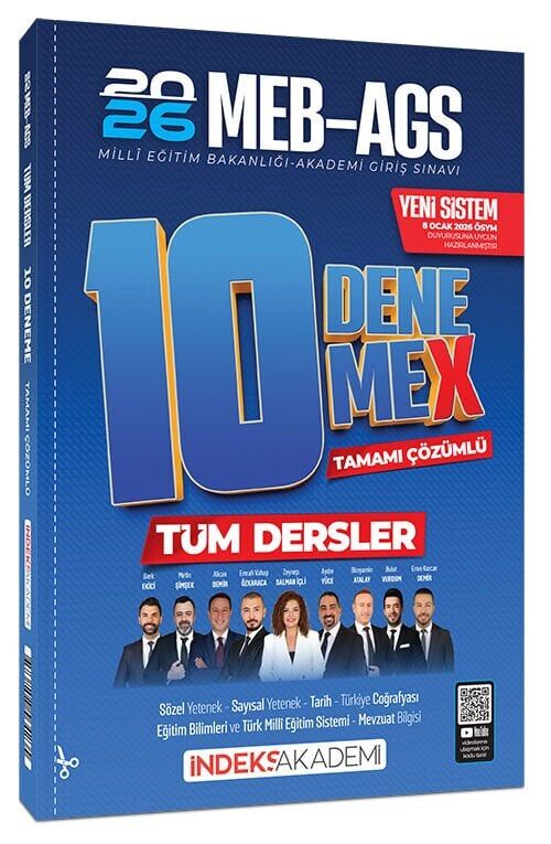 İndeks Akademi 2026 MEB-AGS Tüm Dersler 10 DenemeX Çözümlü