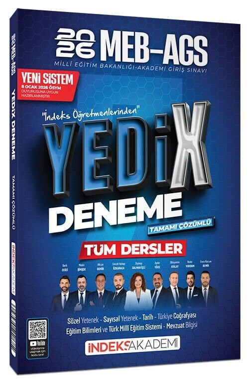 İndeks Akademi 2026 MEB-AGS Tüm Dersler YediX 7 Deneme Çözümlü