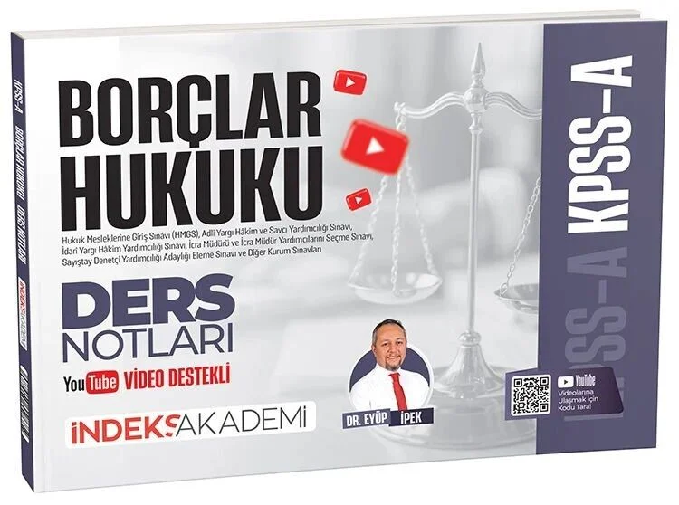 İndeks Akademi KPSS A Grubu Borçlar Hukuku Video Ders Notları - Eyüp İpek
