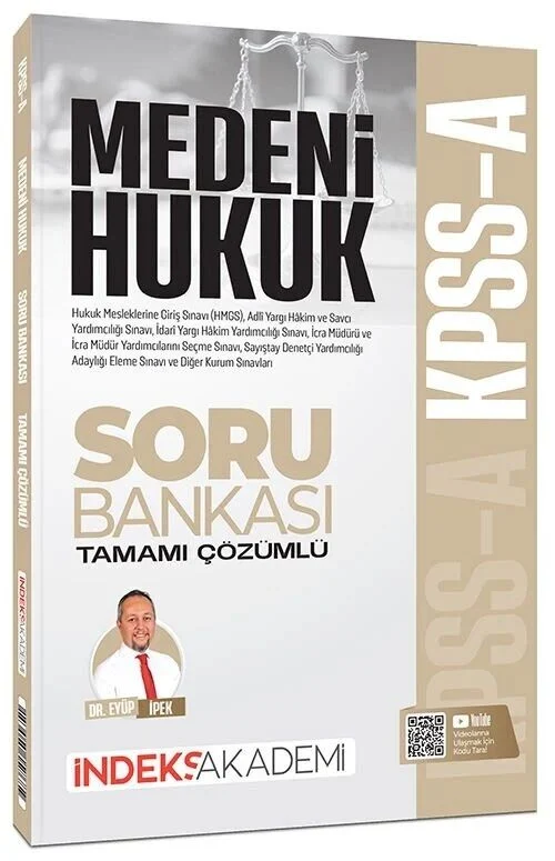 İndeks Akademi KPSS A Grubu Medeni Hukuk Soru Bankası Çözümlü - Eyüp İpek