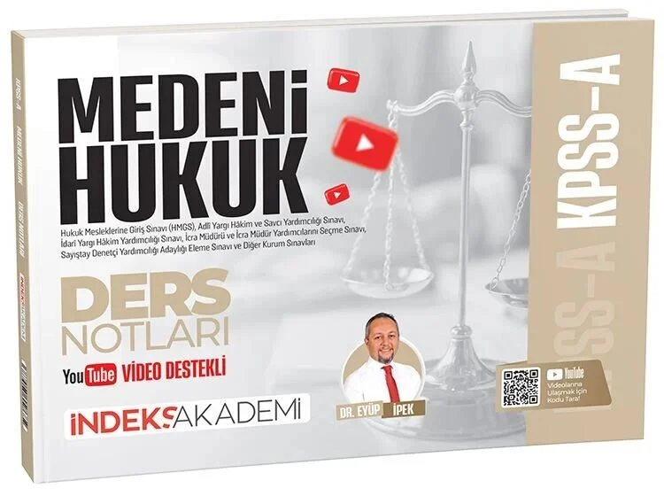İndeks Akademi KPSS A Grubu Medeni Hukuk Video Ders Notları - Eyüp İpek