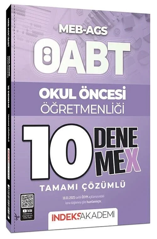 İndeks Akademi ÖABT MEB-AGS Okul Öncesi Öğretmenliği 10 DenemeX Çözümlü