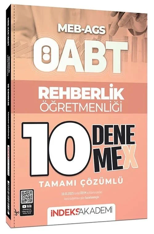 İndeks Akademi ÖABT MEB-AGS Rehberlik Öğretmenliği 10 DenemeX Çözümlü