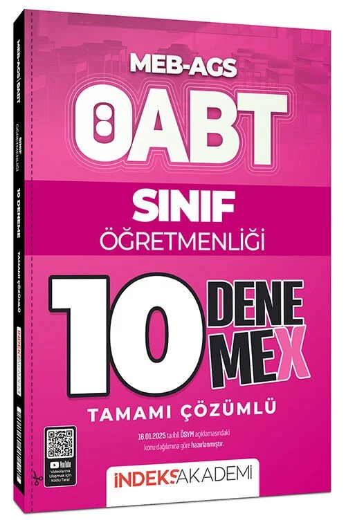 İndeks Akademi ÖABT MEB-AGS Sınıf Öğretmenliği 10 DenemeX Çözümlü