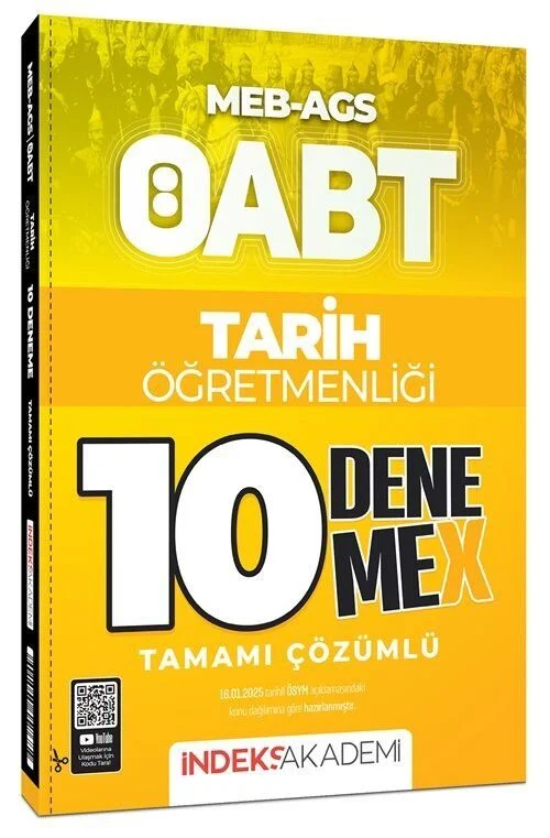İndeks Akademi ÖABT MEB-AGS Tarih Öğretmenliği 10 DenemeX Çözümlü