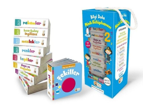 İngilizce Destekli Bilgi Dolu Minik Kütüphanem -8 Kitap Mavi Kutu
