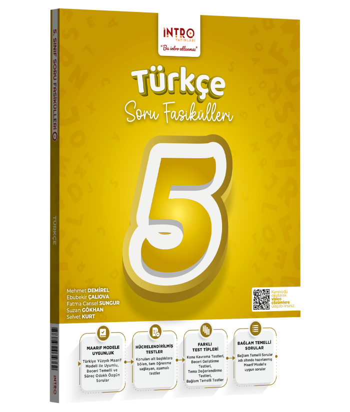 İntro Yayınları 5. Sınıf Türkçe Soru Fasiküleri