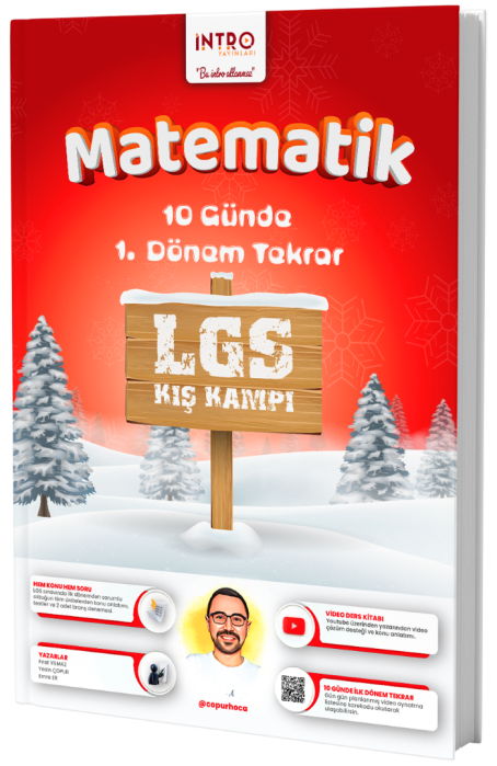 İntro Yayınları LGS 8. Sınıf  Matematik 10 Günde 1. Dönem Tekrar Kış Kampı