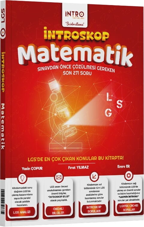 İntro Yayınları LGS 8. Sınıf Matematik İntroskop Soru Bankası