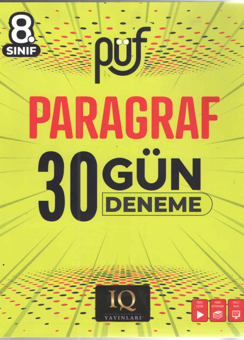 IQ Yayınları LGS 8. Sınıf Püf Paragraf 30 Gün Deneme