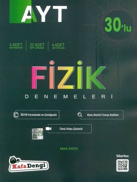 Kafa Dengi Yayınları Ayt Fizik 30 Lu Deneme