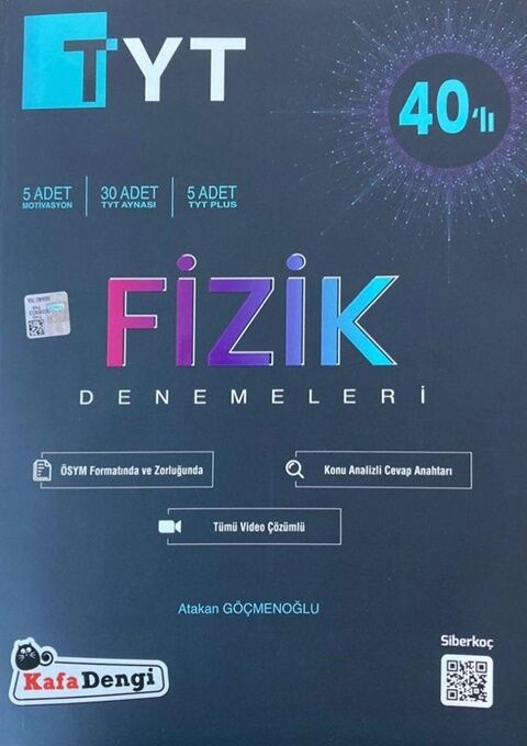 Kafa Dengi Yayınları Tyt Fizik 40 Lı Deneme