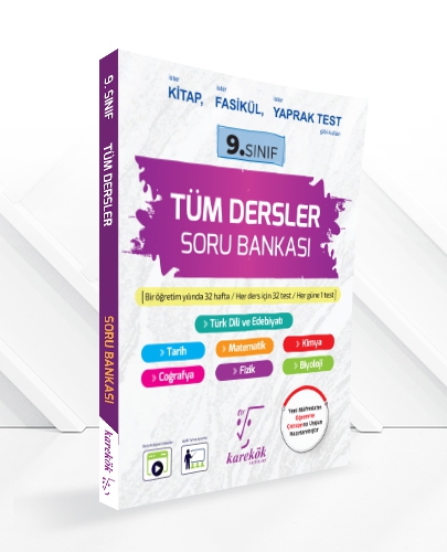 Karekök Yayınları 9. Sınıf Tüm Dersler Soru Bankası