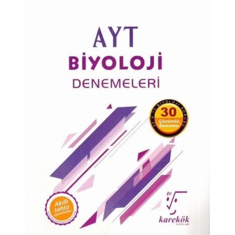 Karekök Yayınları Ayt Biyoloji 30 Deneme