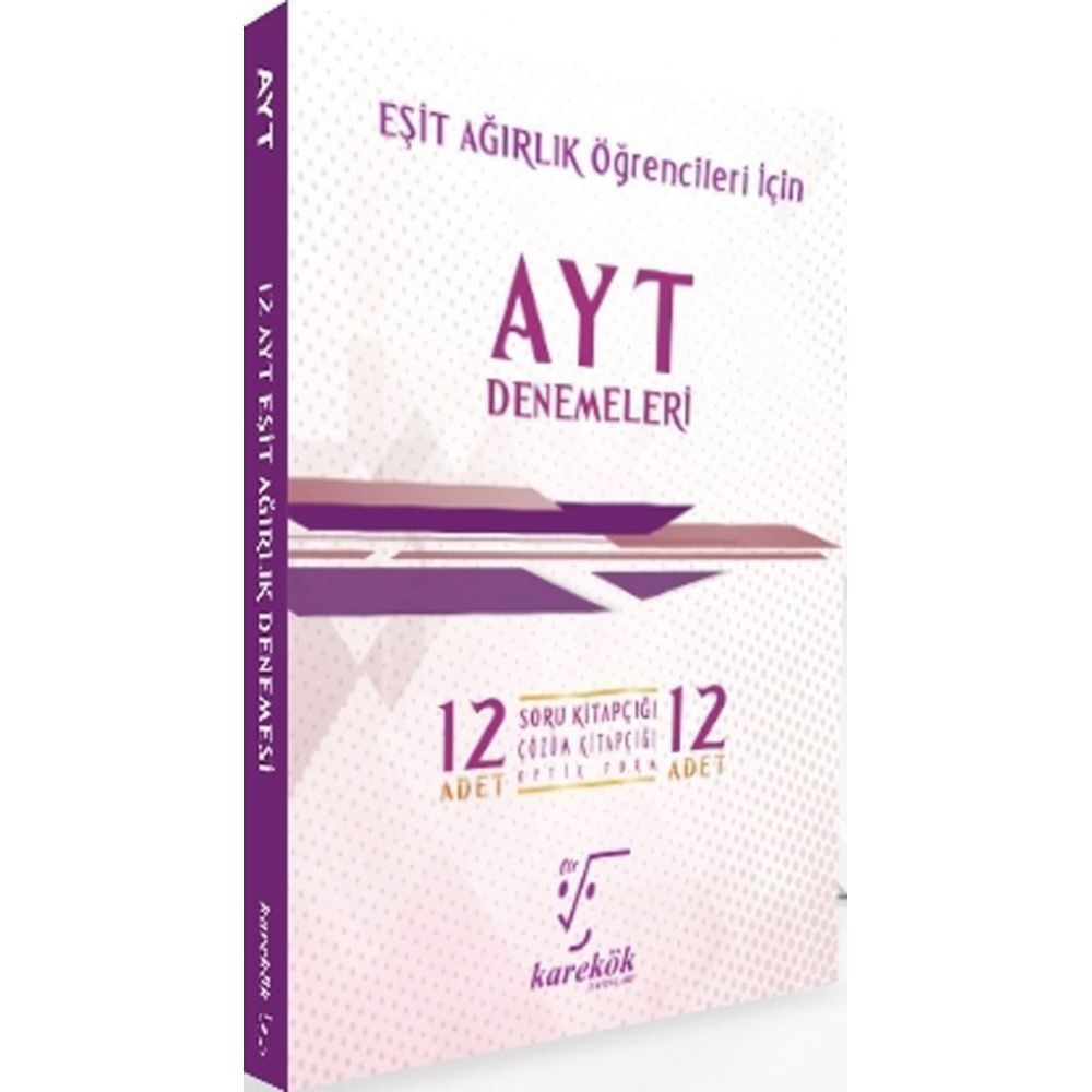 Karekök Yayınları Ayt Eşit Ağırlık Öğrencileri İçin 12Li Deneme