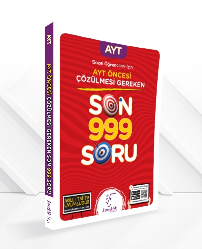 Karekök Yayınları AYT Öncesi Çözülmesi Gereken SON 999 Soru SÖZEL