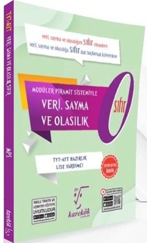 Karekök Yayınları TYT AYT Veri Sayma ve Olasılık Sıfır Konu Anlatımı