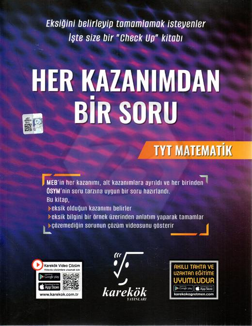 Karekök Yayınları Tyt Matematik Her Kazanımdan Bir Soru