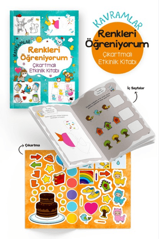 Kavramlar – Renkleri Öğreniyorum – Çıkartmalı Etkinlik Kitabı