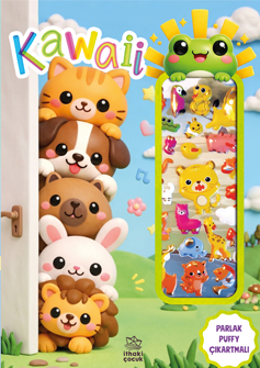Kawaii - Puffy Parlak Çıkartmalı Boyama Kitabı