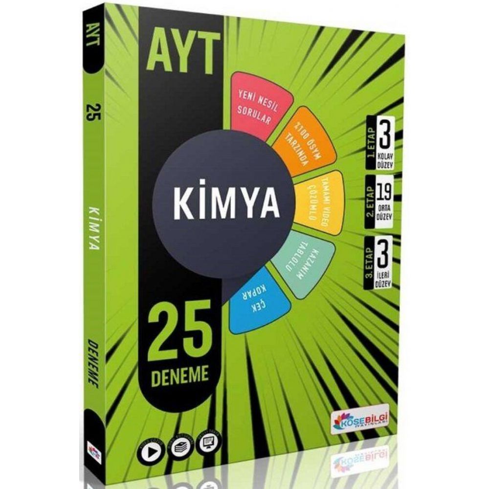 Köşebilgi Yks Ayt Kimya 25 Deneme Video Çözümlü