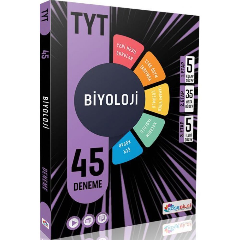 Köşebilgi Yks Tyt Biyoloji 45 Deneme Video Çözümlü