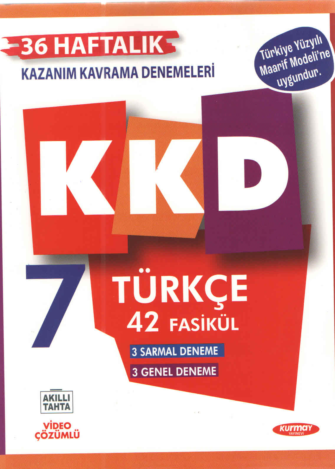 Kurmay Yayınları 7. Sınıf Türkçe Haftalık Kazanım Kavrama Denemeleri