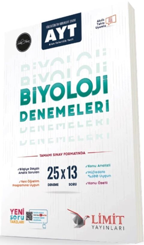 Limit Yayınları AYT Biyoloji 25 Deneme