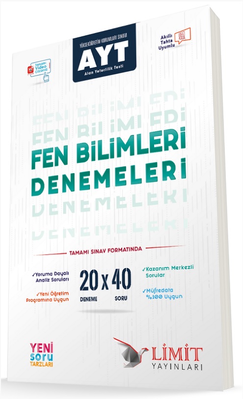 Limit Yayınları Ayt Fen Bilimleri 20 X 40 Denemeleri