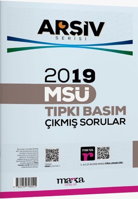 Marka Yayınları 2019 MSÜ Tıpkı Basım ARŞİV Serisi Çıkmış Sorular