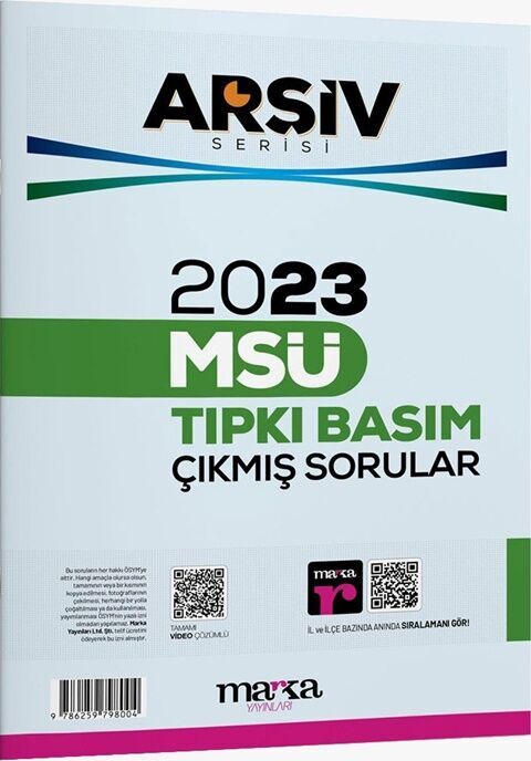Marka Yayınları 2023 MSÜ Tıpkı Basım ARŞİV Serisi Çıkmış Sorular