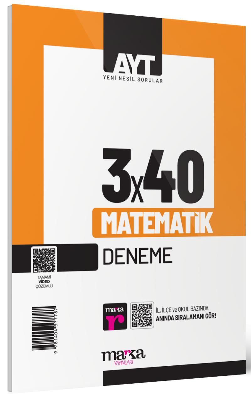 Marka Yayınları  Ayt Matematik 3X40 Deneme